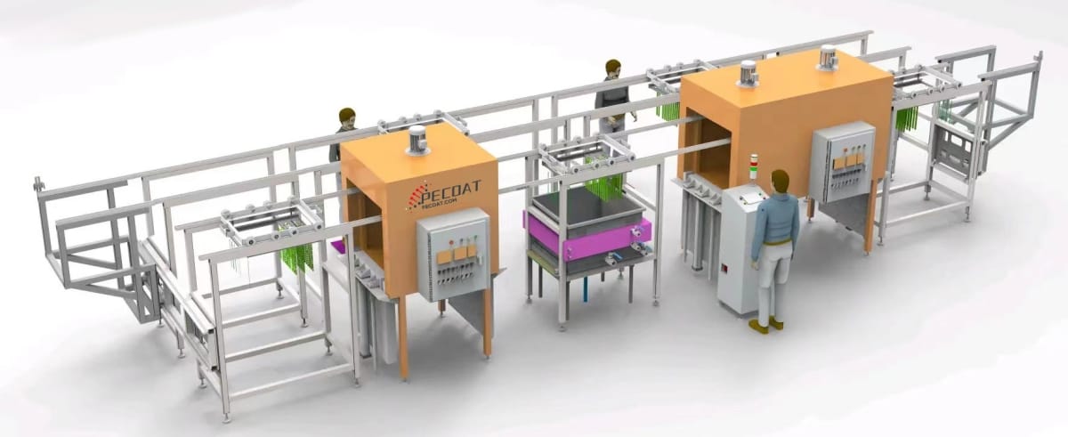 3D schematic diagram for semi-automatic dip coating line