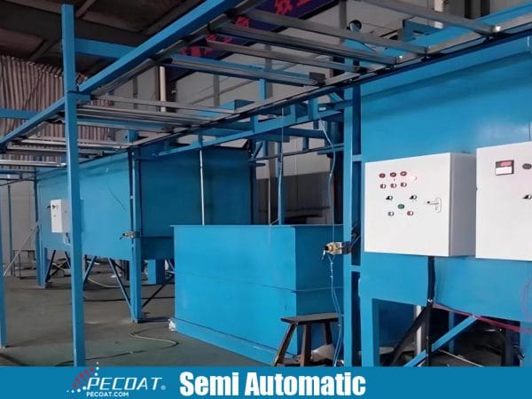 Semi-automatic fluidized bed powder coating dip equipment