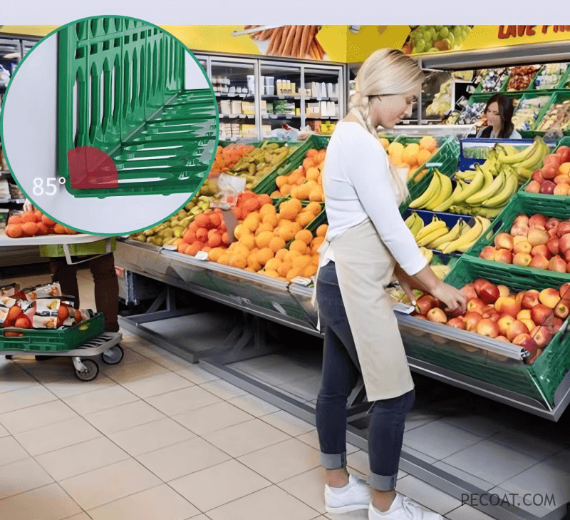 Plastic Powder Coat For L Shape Fence Supermarket Shelf Divider